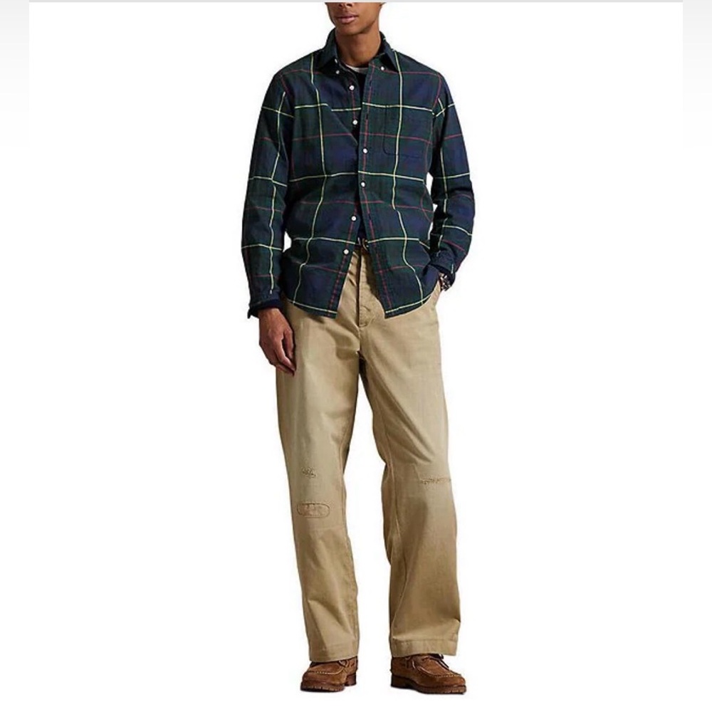 NWT Polo Ralph Lauren Classic Fit Large Plaid Oxford Long Sleeve Woven Shirt